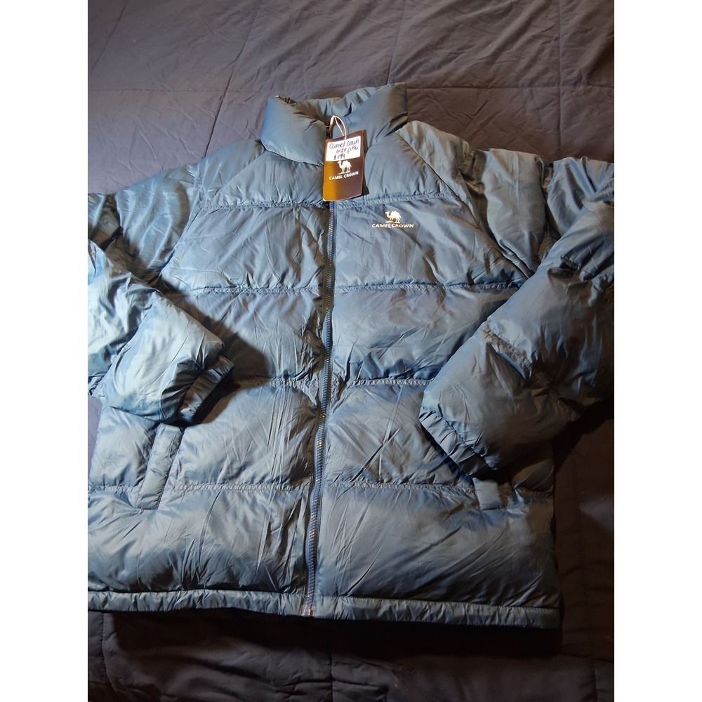 Camel Crown Mens Blue Long Sleeve Full Zip Nylon‎ Puffer Jacket Size XL